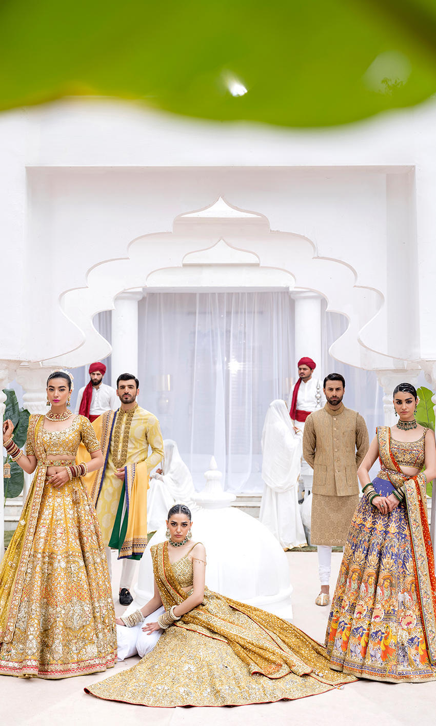 Luxury Mustard Mehndi Bridal Lehenga