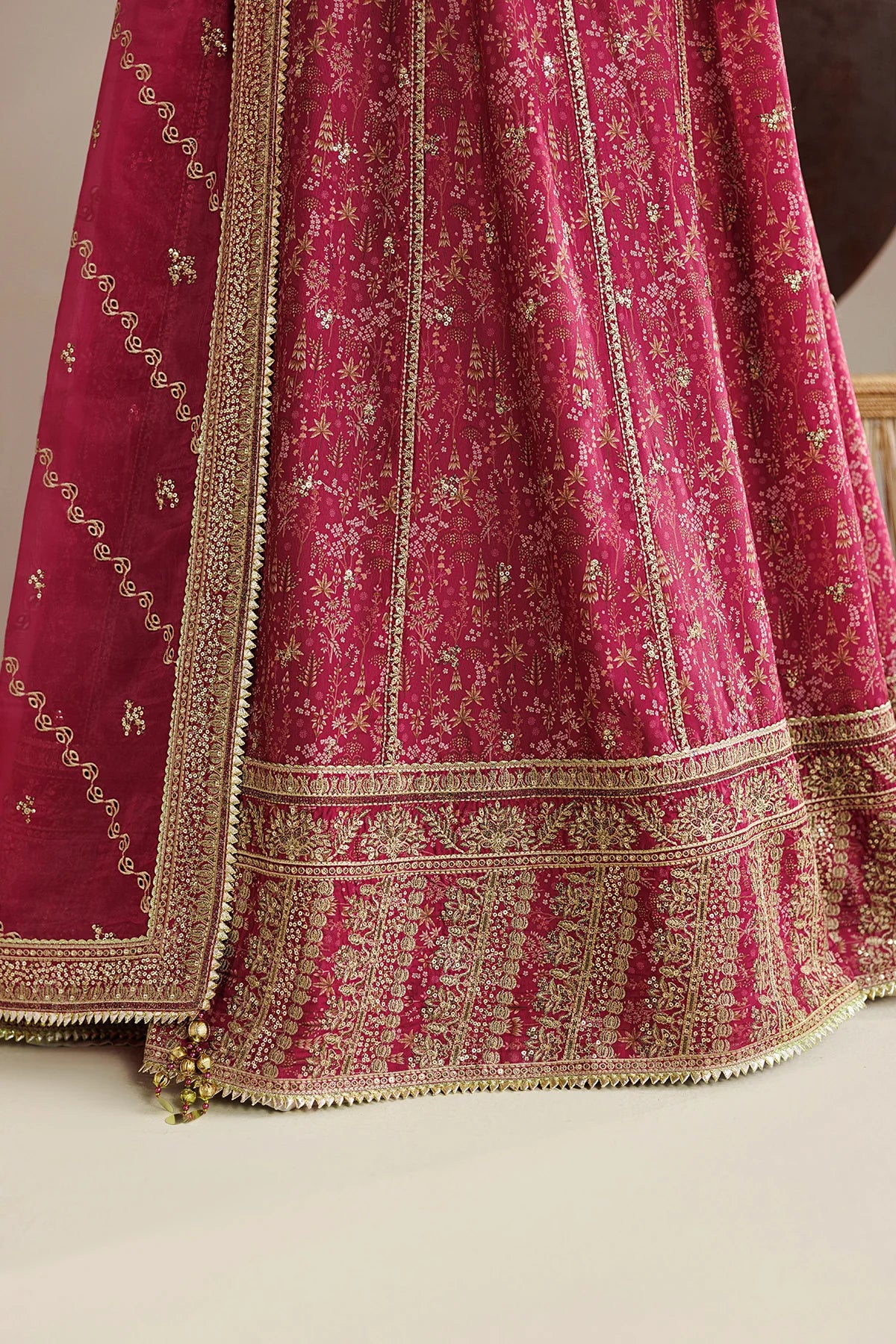EMBROIDERED RAW SILK UR-7084