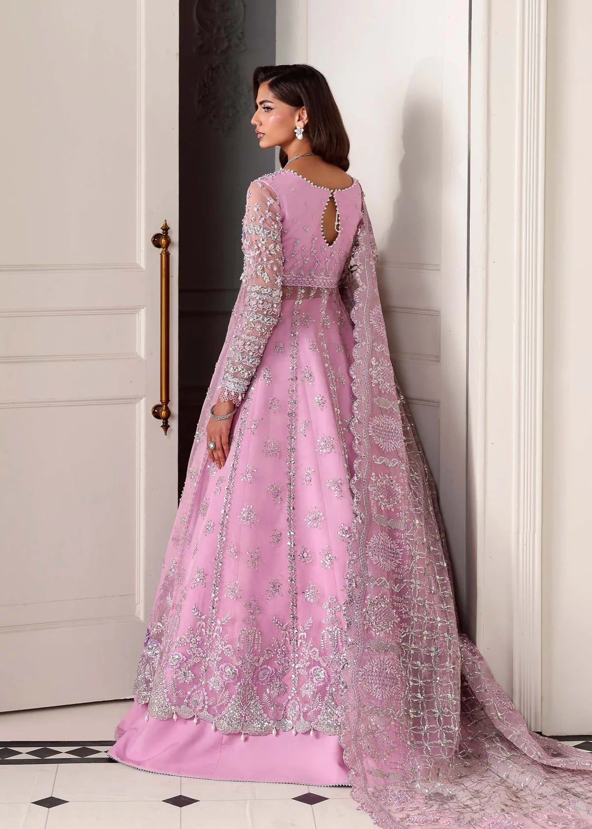Reverie Lilac Women’s Embroidered Festive Ensemble – Elegant Pastel Ethnic Outfit by Laam Premium