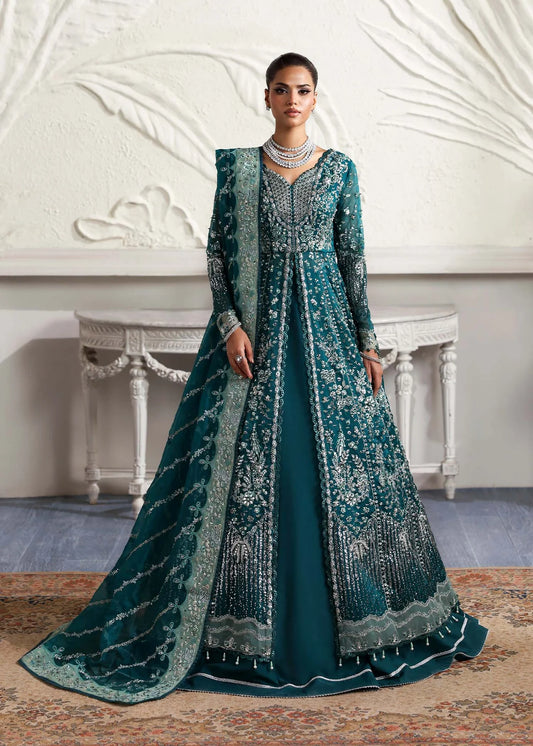 Eclat Zinc Green Unstitched 3 Piece Suit – Elegant Soft Fabric Outfit by Laam Premium