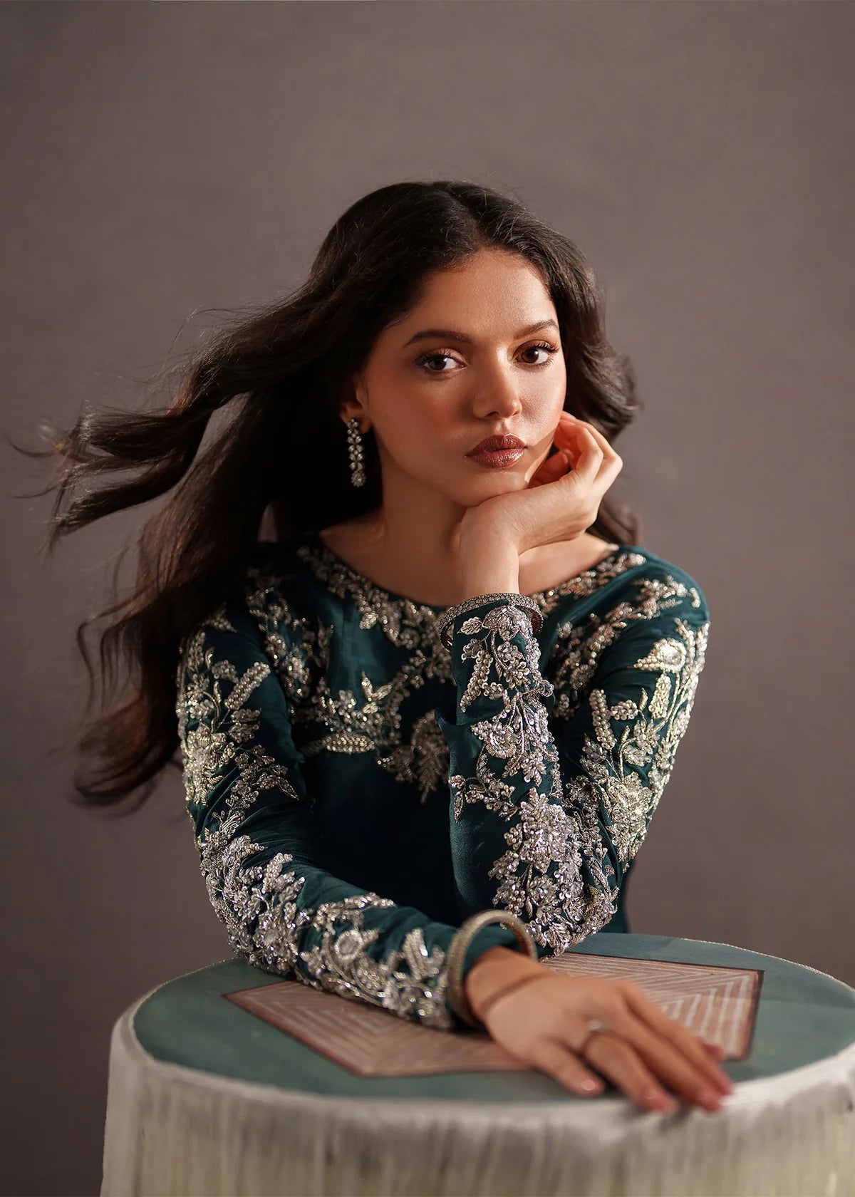 Inara Premium Embroidered 3 Piece Suit – Elegant Women’s Designer Outfit by Laam Premium